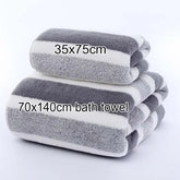 Soft Absorbent Striped Face and Bath Towel for Modern Comfort - Himpall